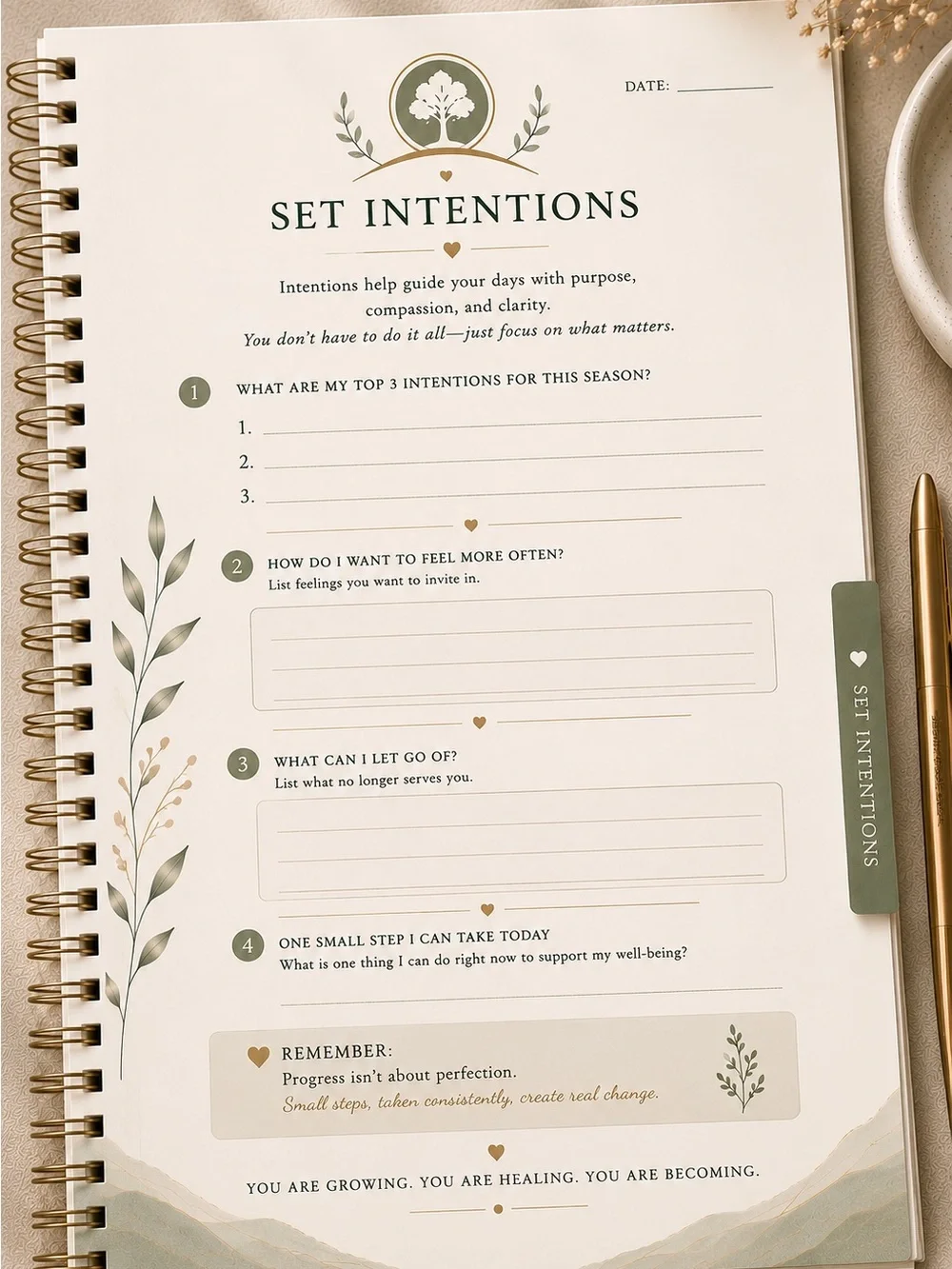 Burnout Recovery OS Wellness-Burnout-Overwhelmed Minds Reset Journal-Self Care